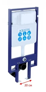 Комплект SET AQUATEK МИЯ-MB-025 4в1 унитаз с инсталляцией кнопкой и сиденьем микролифт