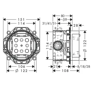 Смеситель для душа Hansgrohe Vernis Blend 71667670S черный