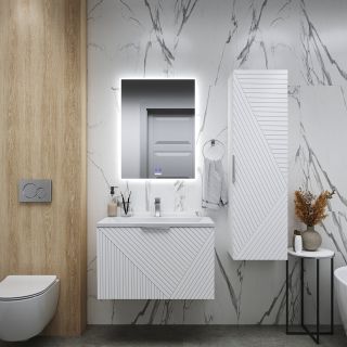 Тумба под раковину Grossman Блисс 107052 70 см подвесная цвет белый