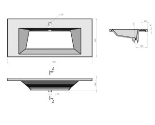 Раковина Grossman БЛИСС 10.R01.100.000 белая 100 см