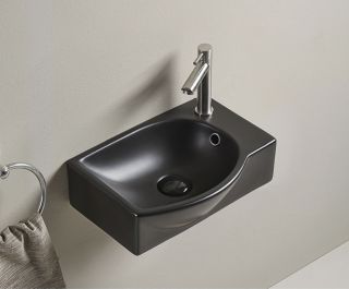 Раковина Gid Bm9276L 62205L подвесная черная матовая 40.5x28x14