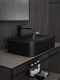 Раковина Gid Bm9598 53365 накладная черная матовая 61x38x15