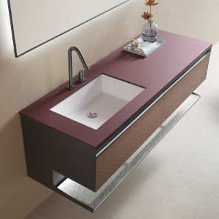 Комплект мебели для ванной Black&White Gravity V-2440 Unihopper drawers Ar.stone 2-hole mirror LED Anti-fog