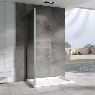 Душевая стенка ABBER Schwarzer Diamant 100см хром S100