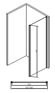 Душевая перегородка ABBER Schwarzer Diamant 90см чёрный AG90BS