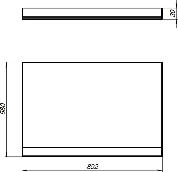 Боковая панель для ванны Aquanet Palma 176937 L 60 см