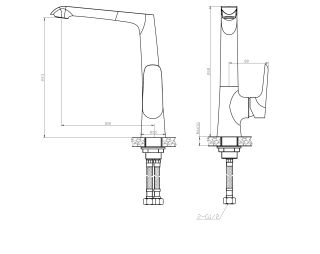 WeltWasser СЕРИЯ WW MX Арт. BONN 306 WT Смеситель для кухни