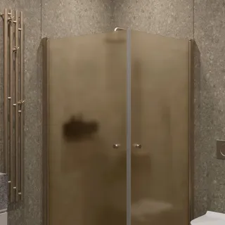 Душевой уголок на монопетле by Deonria U-80-79-6-BR/M-BR1 80x79см бронза/бронза матовая