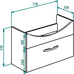 Тумба под раковину Bellezza Анкона 80см белый 00000006129
