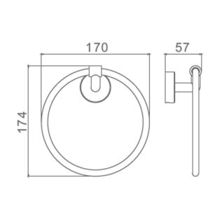 Полотенцедержатель Raglo R320.04.33 медь