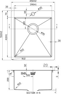 Мойка кухонная Zorg Inox A 4551 BR/GRAFIT