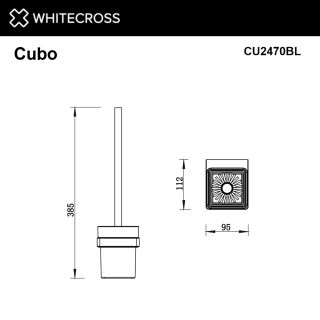 Ёршик подвесной WHITECROSS Cubo CU2470BL чёрный матовый