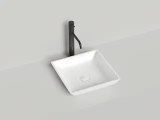 Накладная раковина Salini Callista 04 S-Stone 1101208SM 38см белый матовый