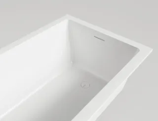 Ванна из искусственного камня Salini Cascata Kit S-Sense 104513G 180x80см белый глянцевый