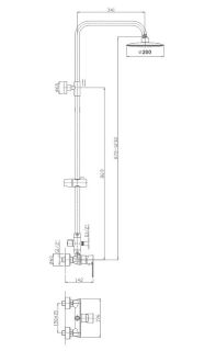 Душевая стойка Haiba HB2411 хром