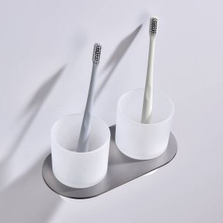 Стакан для ванной комнаты Raglo R300.08.09 двойной графит