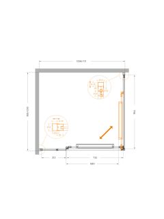 Душевой уголок CEZARES LUX-AH-FS-11-110/100-C-GM