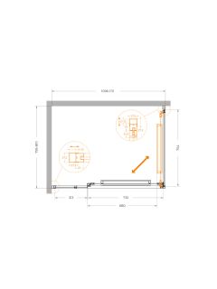 Душевой уголок CEZARES LUX-AH-FS-11-110/80-C-CR