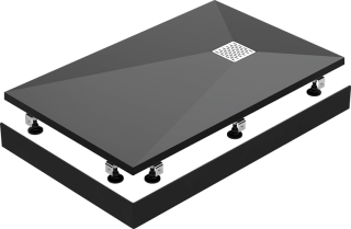 Поддон литьевой Good Door Essentia ЧЕРНЫЙ 100x80 см