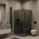 Душевой уголок на петлях by Deonria U-100-99-8-G-B1 100x94см чёрный/графит