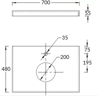 Столешница Kerama Marazzi Canaletto Про Чементо CN70.DD506920R 70 см бежевый матовый