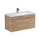 Тумба под раковину подвесная Velvex Pulsus tp.PUL.PUL.100.1Y дуб сонома, 100 см
