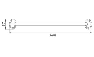 Полотенцедержатель Haiba HB1501-1 53см хром