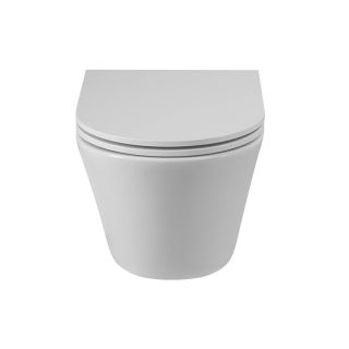 Унитаз подвесной Cezares безободковый с сиденьем и смывом TORNADO Cezares LINER-TOR CZR-38083-49-TH-TOR/SC