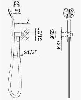 Душевой гарнитур CEZARES CZR-B-KD-M-SR золото