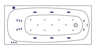 Гидромассажная ванна Whitecross Layla 0102.180080.100.ULTRA.GL 180x80см Ultra золото