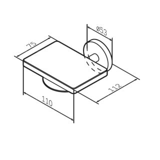 Стеклянная мыльница с настенным держателем AM.PM X-Joy A85A34244 розовое золото