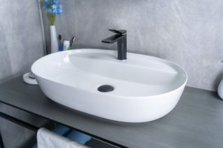 Раковина Gid D1346 51194 накладная белая 61x41x14