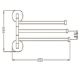 Поворотный полотенцедержатель РМС A1025 тройной хром