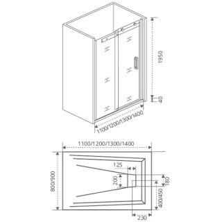 Душевая дверь Good Door Altair WTW-140-C-CH стекло прозрачное