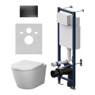 Инсталляция Am.Pm ErgoFit с подвесным унитазом Aquaspin и клавишей IS110338.851900