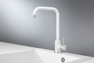 Смеситель для кухни Granula Standart ST-4033, БЕЛЫЙ