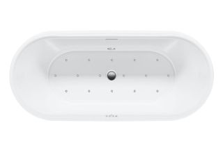 Акриловая ванна Riho Modesty Velvet Sparkle System B090002220 170x76см с аэромассажем чёрный матовый/белый матовый