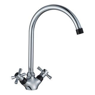 Смеситель для кухни Decoroom хром/чёрный DR46028-Black