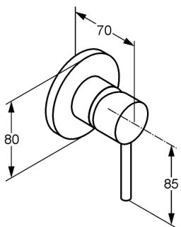 Встраиваемый смеситель для душа Kludi Bozz чёрный матовый 389253976
