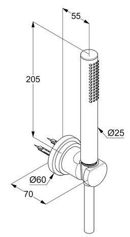 Душевая лейка Kludi Nova Fonte чёрный матовый 3912039-00