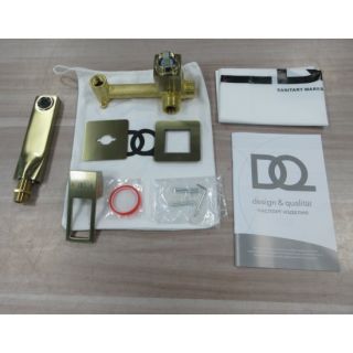 Смеситель для раковины DQ Dortmund встраиваемый настенный мат.золото (DA1714407)