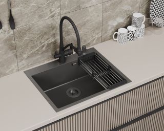 Кухонная мойка DQ DQS605006 60см графит