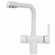 Смеситель для кухни Granula 2088 Хром+АКС-002 белый