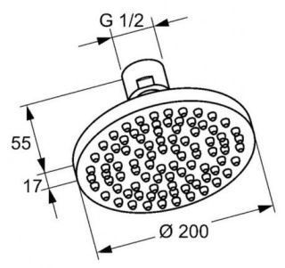 Верхний душ Kludi A-QA хром 6651005-00