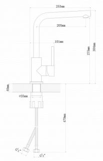 Смеситель для кухни Florentina Дельта антрацит