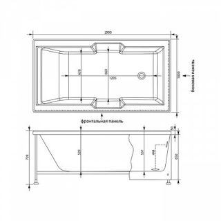 Каркас сварной для акриловой ванны Aquanet Vega 190x100