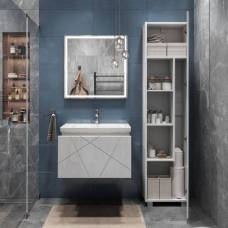 Тумба под раковину подвесная Vigo Geometry 033 60 см белый