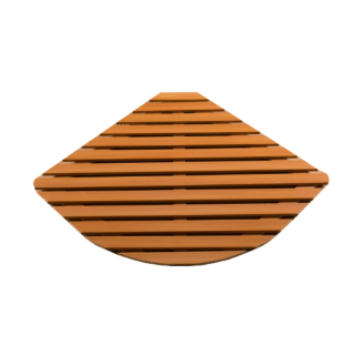 Душевой поддон Ceruttispa  R100 Деревянная решётка полукруг