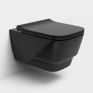 Подвесной унитаз Boheme Bello 971-B чёрный матовый