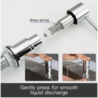 Дозатор для кухонной мойки Gappo G402-1 300 мл чёрный